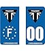 Autocollant immatriculation arrondis Triumph pour Moto - Personnalisable avec Votre numéro de département