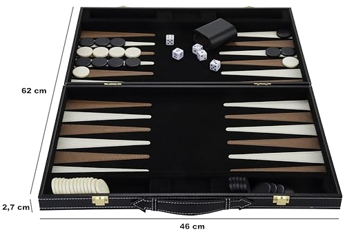 Engelhart - Tolles Backgammon-Spiel aus Holz mit Kunstleder-Lackierungen - 250504 – Ansicht 4