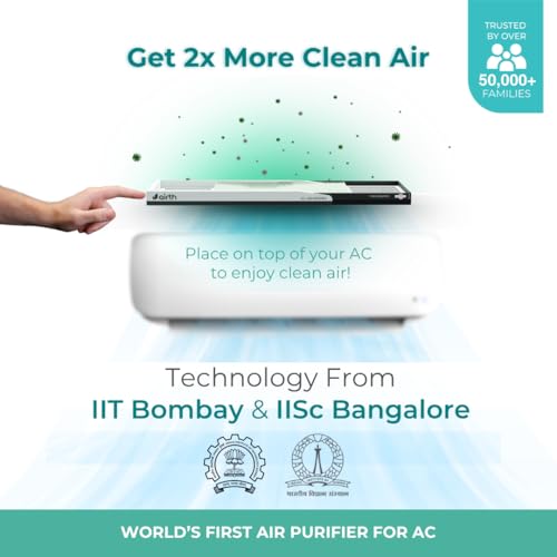 Image of AIRTH HEPA Air Purifier for Home | Converts Split AC into Air Purifier | 99% PM2.5 & Allergen Removal | IIT Bombay Technology | No Extra Power Needed | HEPA Filter for Home & Office
