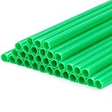 Heart shaped beverage straw, pink heart shape, 50-100 cute plastic party independent packaging, Valentine's Day wedding thick straw - brush included (50, green)