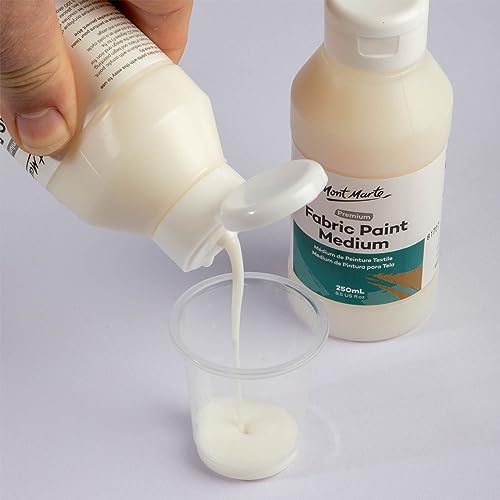 image for MONT MARTE Fabric Paint Medium Premium (8.5 US fl.oz), Textile Medium 