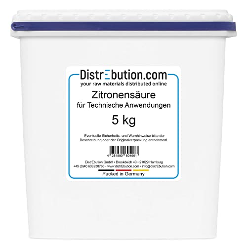 Zitronensäure Pulver für technische Anwendungen 5 kg Entkalker, Reiniger, reine Citronensäure
