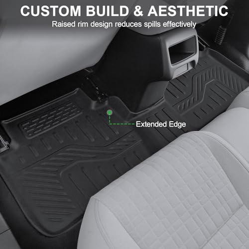 Image of Floor Mats for 2023-2026 2027 Honda HR-V (Include Hybrid), TPE All Weather Durable Floor Liners Door Sill Guards for Honda HRV Accessories