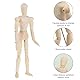 Gliederpuppe, Modellpuppe, Holzpuppe, Zeichenpuppe, Mannequin aus Holz, Schaufensterpuppe aus Holz, Verstellbare Glieder Puppe, für Anfänger, Profis und Künstler