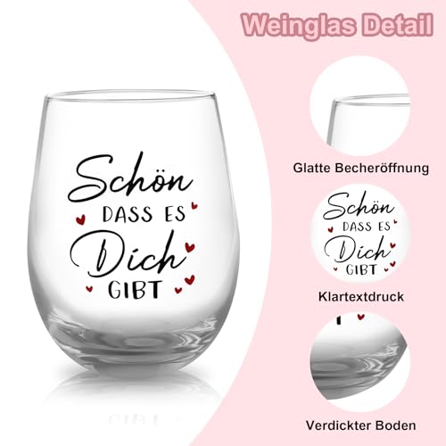 TUZELIYA Geschenke für Freundin - 19oz / 550ml Weingläser Geburtstagsgeschenk für Frauen - Personalisierte Geschenke für Beste Freundin… – Ansicht 5