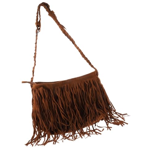 DEARMAMY 1 Pc Bolso De Hombro Con Borlas Bolso Bandolera Acolchado Para Mujer Bolsa Crossbody Con Borlas Bolso Hobo Con Flecos y Borlas Monederos Occidentales Para Mujer Bolsas Cartera