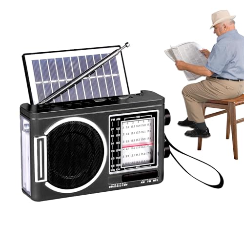 Radio solar portátil AM FM que funciona sin luz eléctrica en casa