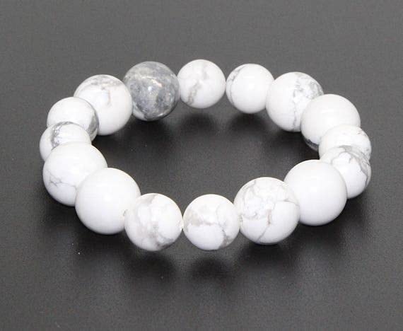 Bracelet en howlite anti stress pour la méditation et le yoga