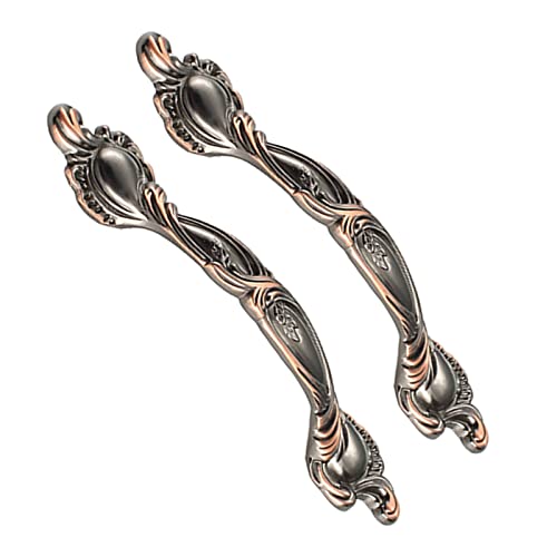 Manijas de Cocina Vintage 2 Piezas Tiradores de Muebles de Dormitorio Tirador de Arco de Gabinete de Aleación de Zinc Manijas de Puerta de Cajón de Armario, con Tornillos (128mm) Cover