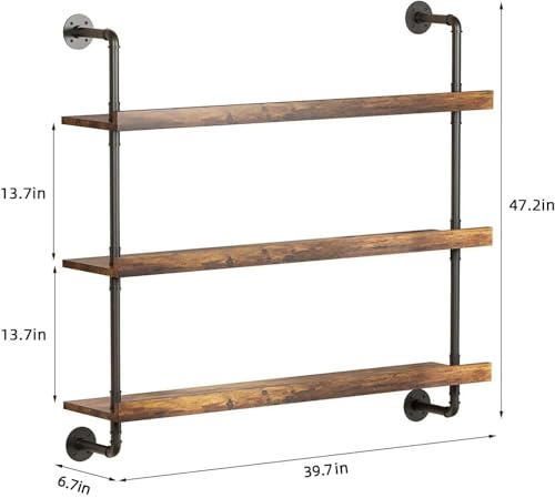 Woskar 3-Tier Wall Mounted Wine Rack with LED Lights,39.4" by Woskar - Used condition - Image 2