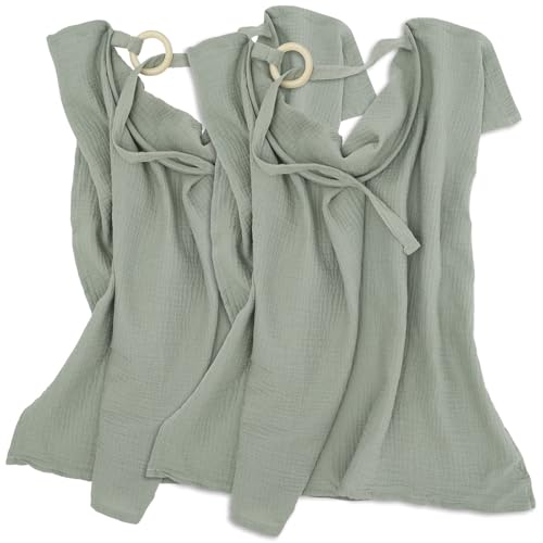 2Pcs Cotton Nursing Cover Double Layer Breastfeeding Cover Up Breathable Baby Nursing Scarf Large Coverage Area for Newborn