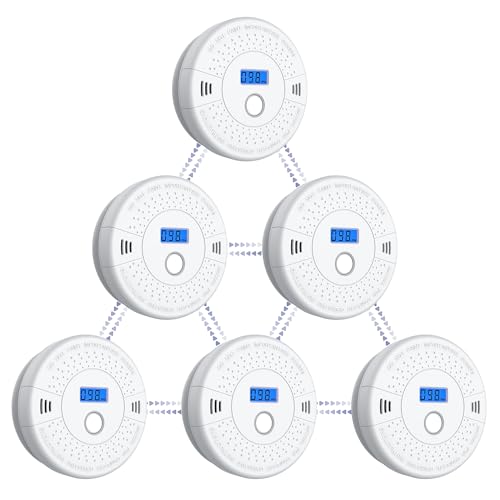 Linsoal Smoke Carbon Monoxide Detector, Interlinked