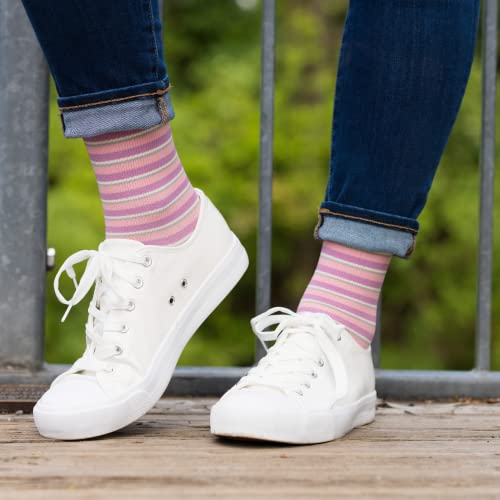 Image of Rejuva Stripe Pattern 15-20 mmHg Knee-High Compression Socks for Women & Men