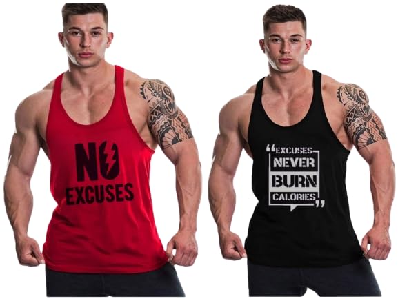 Image of MASCARI Men's Tank Tops Muscle Gym Bodybuilding Vest Fitness Workout Sando -mf