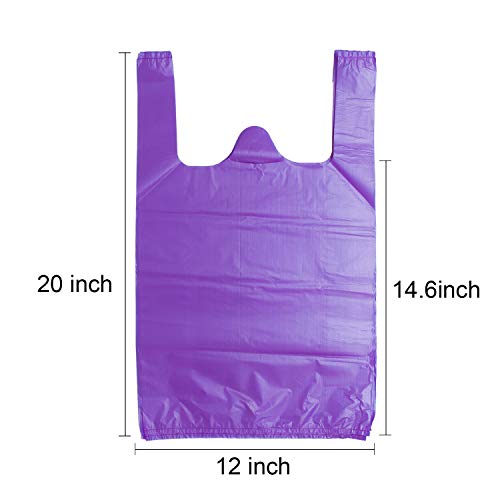 Lazyme LIGHT-T-BAG-50-PURPLE Plastic T Shirt Bags thumb #1
