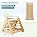 Costzon 4 in 1 Climbing Toy for Toddlers, 3-Sided Montessori Wooden Triangle Climber with Sliding Ramp, Climbing Net & Board, Kids Boys Girls Indoor Home Daycare Gym Playset Birthday