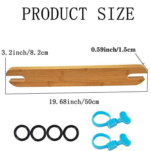 Rutschfeste Bambus-Hochstuhl-Fußstütze Verstellbar mit Gummiringen - Natürliche Holz-Zubehör Kompatibel mit IKEA Antilop