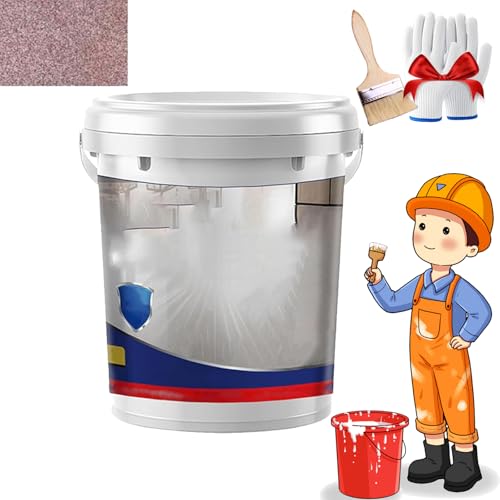 Vansen Floor Paint, Vansen Epoxy Floor Paint, Epoxy Colored Sand Floors Paints, High Gloss Marble Finish Epoxys Floors Coating, Waterproof, Suitable For Garage, Hospital And Home (Pink, 0.5 Liters)