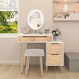 💡【MIROIR LED À INTENSITÉ VARIABLE】Profitez d'un miroir haute définition avec éclairage LED intégré, offrant trois options de lumière (blanc froid, blanc naturel, blanc chaud). Un simple effleurement ajuste la luminosité et la couleur pour un maquillage parfait à toute heure.