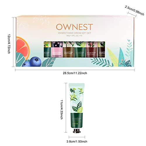 Ownest 10 Pack Plant Fragrance Hand Cream Moisturizing Hand Care Cream Travel Gift Set,For Men And Women-30Ml #TOP6