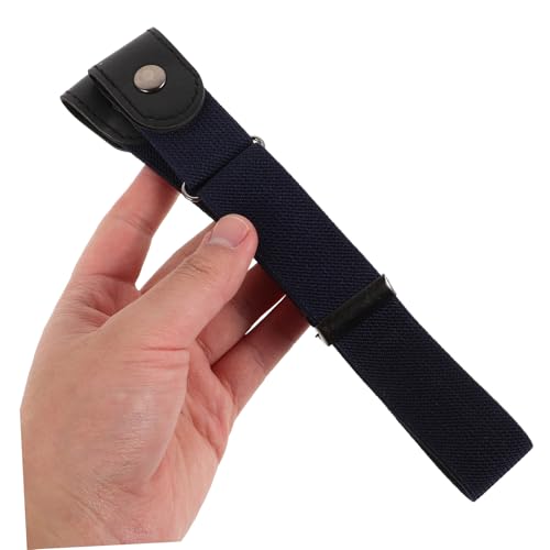Yardwe 2pcs Stretch Faux Belt for Women Men No Buckle Wide Elastic Adjustable Fashionable for Jeans Shorts Casual3