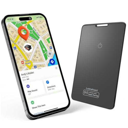 Scheda di tracciamento del 1.7mm Portafoglio Sottile,compatibile con Apple Find My (solo iOS), Impermeabile IP68, Ricarica senza fili, Per Portafoglio,Passaporto, Bagagli e Oggetti Preziosi