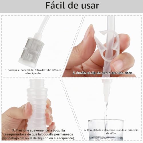 Miniatura 4 de Ho-Sfsm 2 Piezas Sifón Cerveza Plastico, Brew Manguera De Sifón, Filtro De Sifón De Mano, Sifon De Cerveza, Filtro De Vino, Sifon Cerveza Casera,2m