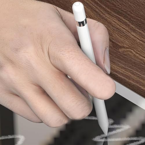 WeddHuis 4 szt. Końcówki do Apple Pencil, Magnetyczna osłona iPencil, adapter do ładowania, silikonowe etui ochronne, silikonowy uchwyt na długopis, nasadka na nadgarstek, (biały)