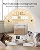 Oneisall 5L Mangiatoia Automatica per Gatti e Cani Con 2 Ciotole - Distributore di Cibo Con Pulsante Unico, Facile da Usare, Ciotola in Acciaio Inox, Registratore Vocale #4