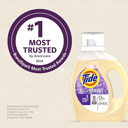 Tide Purclean Liquid Laundry Detergent, Honey Lavender Scent, 63 fl oz, 48 Loads - Image 6