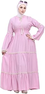 دريس الخامة كتان المقاس وان سايز يلبس لحد 80 كيلو للنساء GAMAL SONS FOR ABAYA GS-200-42438-Parent