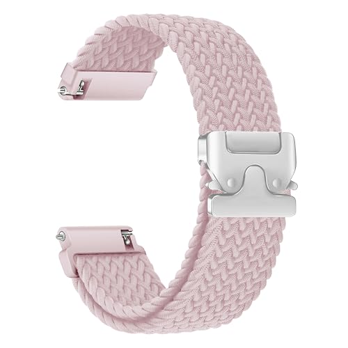 Image of ACM Watch Strap Woven Braided Clipper 22mm compatible with Universal 22mm Size Replacement Strap Smartwatch Adjustable Belt Band