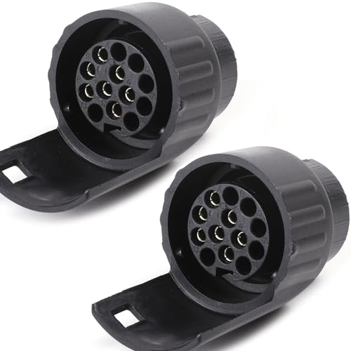 ETUKER 2X Adaptador Enchufe Remolque de 7 a 13 Pines para Caravana