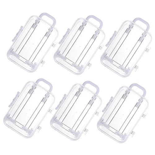 ORFOFE 6個ミニスーツケースボックス 透明デザインのパーティー ボックス