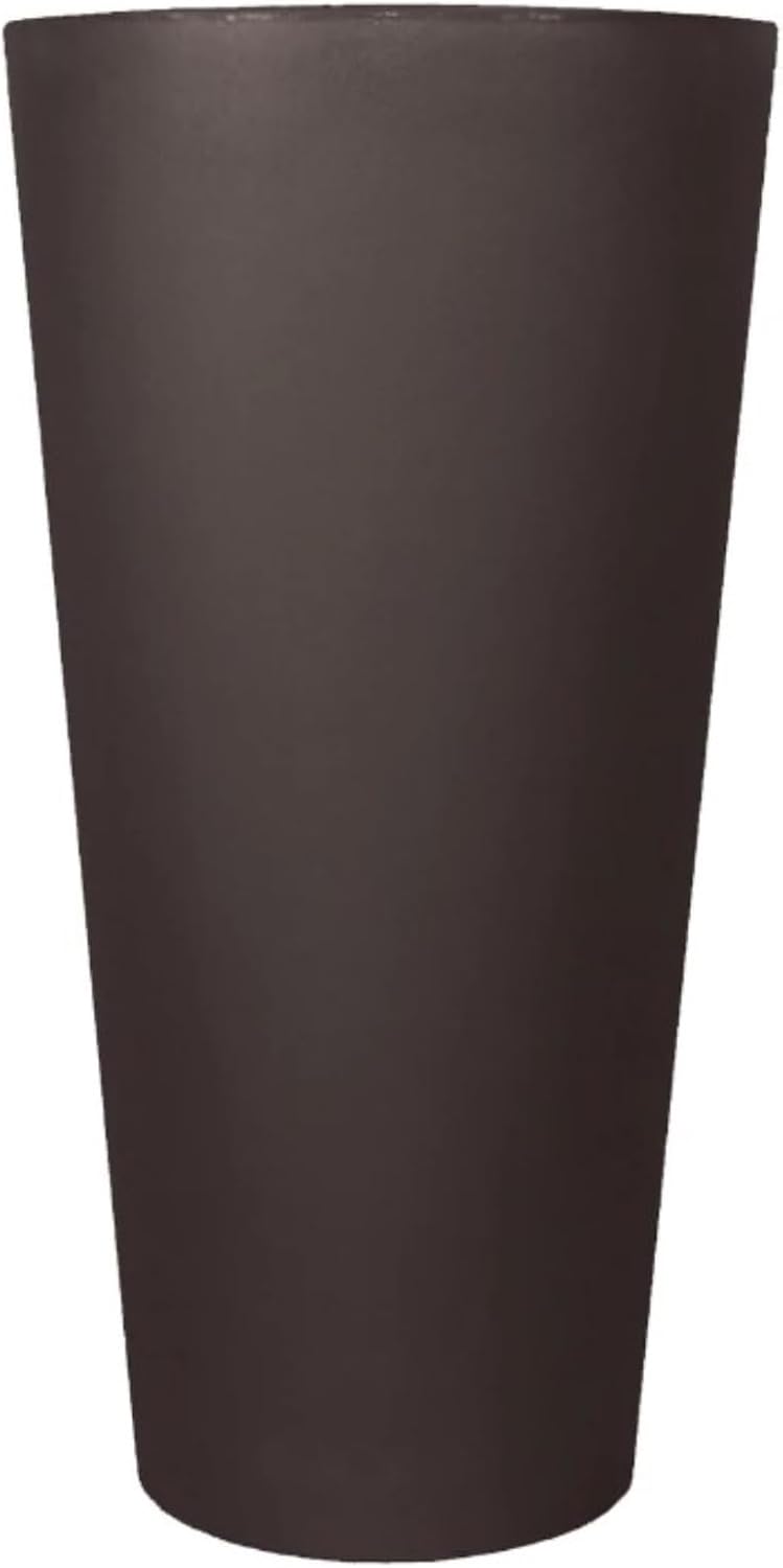 Tusco Products Cosmopolitan Tall Round Garden Planter, 32-inch, Oxblood