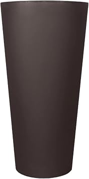 Tusco Products CTR26ES Cosmopolitan Tall Round Garden Planter, 26", Espresso