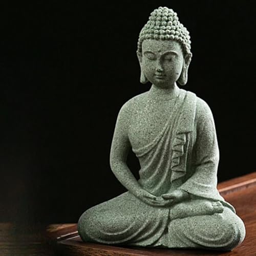 Statue bouddhiste chinoise 12cm, statuette zen de table raffinée - 5