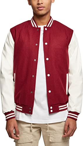 Urban Classics Veste collège Oldschool, Rubis, XXXXL Homme