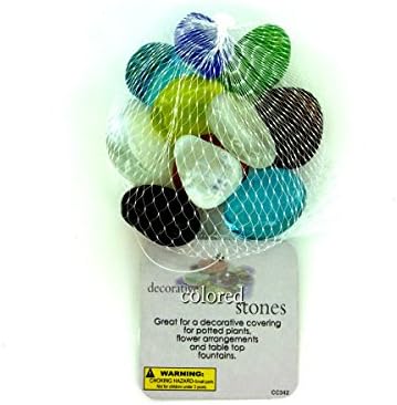 bulk buys Decorative Colored Stones, Mesh Bag in Assorted Colors, Case of 96