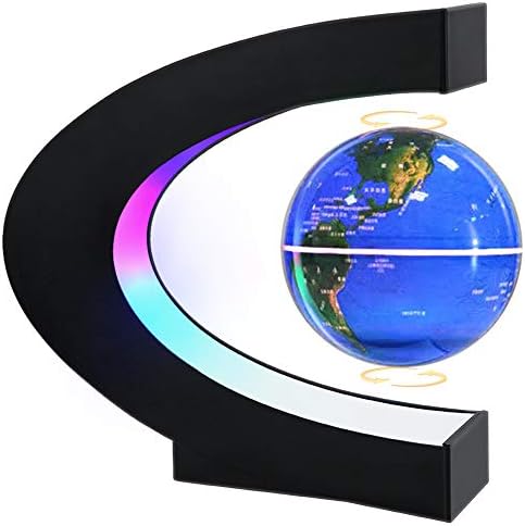 Magnetic Levitating Globe with LED Lights - 7 Color Floating World Desk Decor
