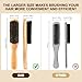 Boar Bristle Slick Back Hair Brush for Smooth Flyaways, Frizz, Sleek Ponytail, Buns and Edge Baby Hair, Teasing | Hair Comb, Edge Brush, Teasing Brush Styling Accessories for Girls, Kids, Women & Men