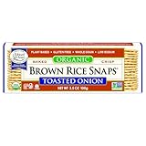 Brown Rice Snaps, Toasted Onion with Organic Brown Rice, 3.5-Ounce Packs (Pack of 12)