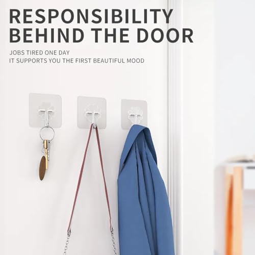 Image of REWOP Adhesive Wall Hooks for Heavy Items Stainless Steel, PVC, ABS Nail Free Seamless Adhesive Non-Trace No Drilling Installation Hanging, Waterproof Screws Wall Hook (Flower Hooks, 10)