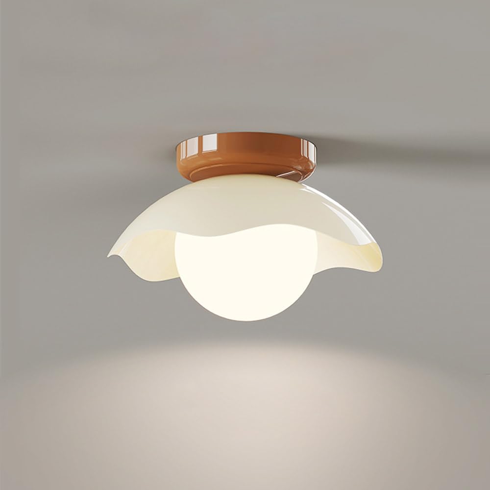Plafonnier LED moderne crème à 3 couleurs réglables pour l'éclairage de chambre