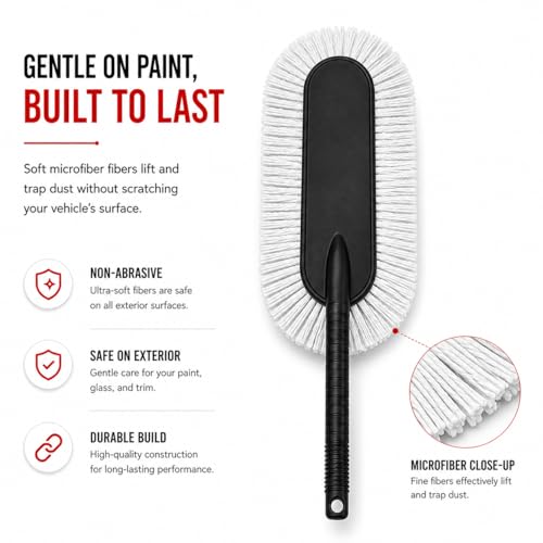 Image of FALCON ONE Car Duster | Wax-Coated Microfiber | Scratch-Free Exterior Cleaner | 65 CM (1)