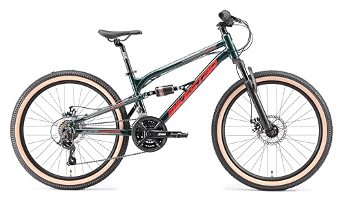 Bikestar Mountainbike für Kinder Aluminium Fully 24 Zoll 21 Gang Shimano