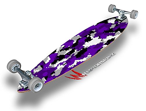 WraptorCamo Digital Camo Purple - Decal Style Vinyl Wrap Skin fits Longboard Skateboards up to 10
