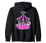 pastello goth carosello pony unicorno pipistrello rosa nero felpa con cappuccio