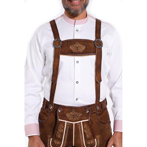 Image of Bavarian Suspenders for men | Authentic Lederhosen suspenders with buckles for Oktoberfest Costume