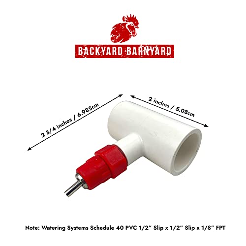 6 Pack Poultry Nipples + Pvc Tee Fittings For Automatic Watering System Chicken Duck Quail #TOP2